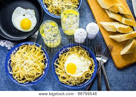 Pasta With Crispy Eggs