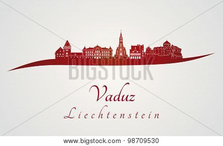 Vaduz Skyline In Red
