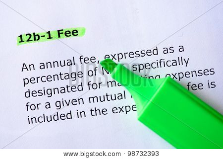 12B-1 Fee