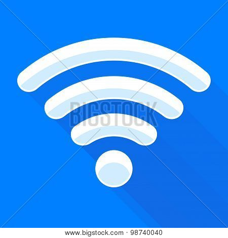 paper wifi on a blue background