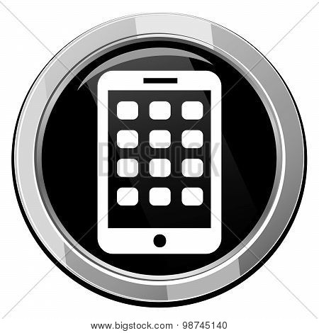 Mobile Phone Icon. Modern Smartphone Mobile Device
