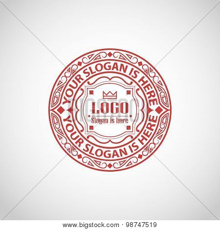 Vector geometric linear style frame - art deco