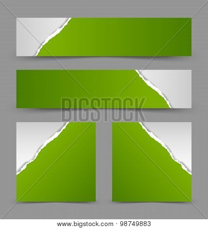 Ripped Paper Banners