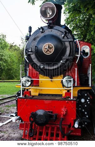 Steam Locomotive Blowing Off The Smoke