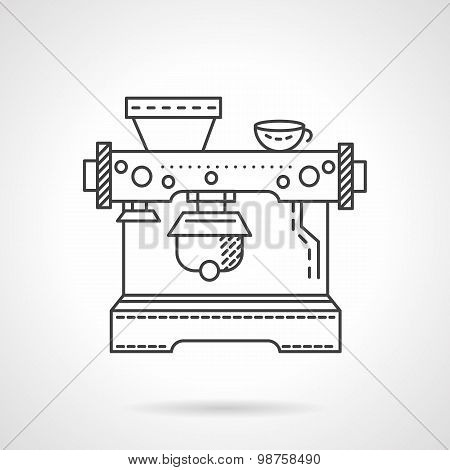 Cafe equipment line vector icon