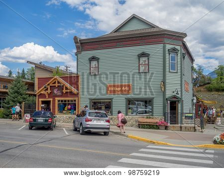 Main street in the town of Invemere