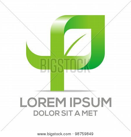 Eco leaf symbol tape decoration vector