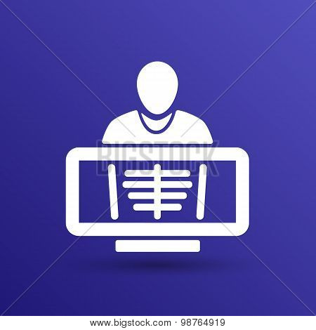 X-Ray human rib cage symbol for download icon