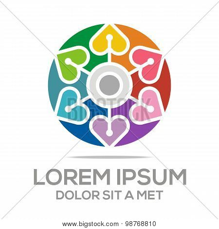 Logo icon infinity love couple vector