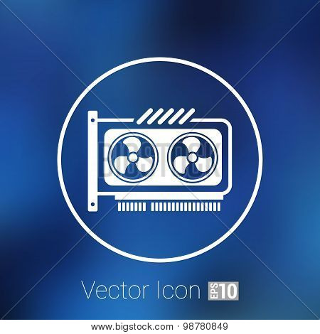 GPU or Computer graphic card icon component