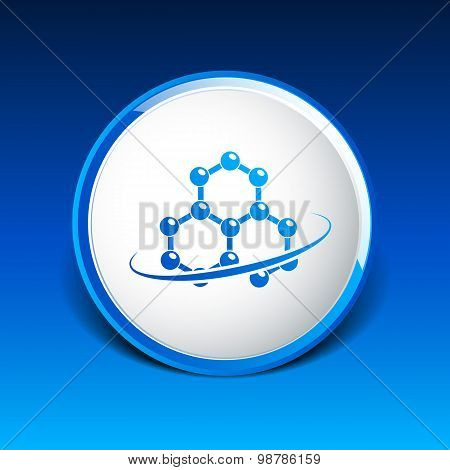 Molecule icon atom chemistry vector symbol element