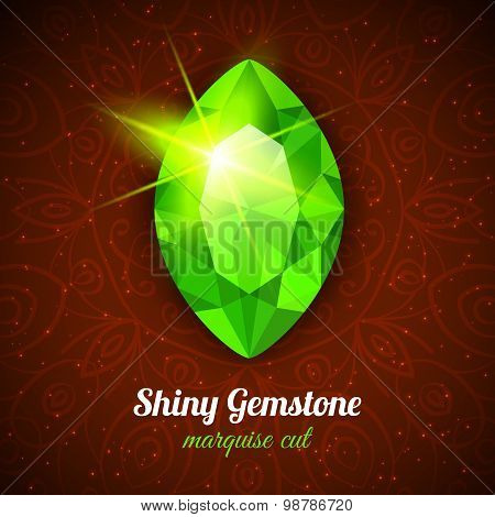 Gemstone On Dark Background