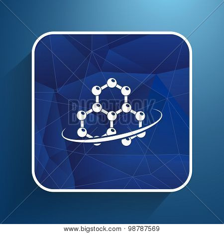 Molecule icon atom chemistry vector symbol element