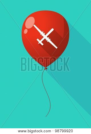 Long Shadow Balloon With A War Drone