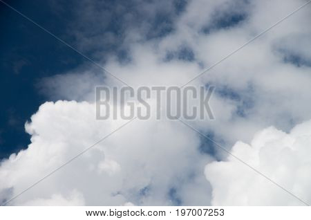 white clouds on the blue sky, background, cloudscape