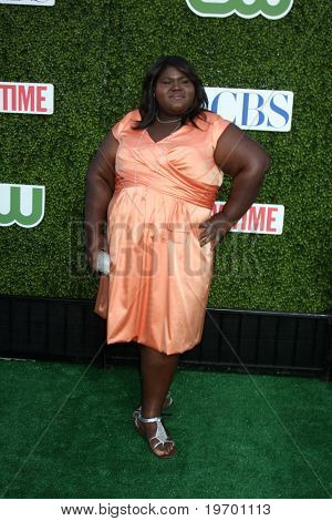 로스 앤젤레스-7 월 28: Gabourey Sidibe 2010 CBS, CW, 쇼타임 여름 프레스 투어 피에 도착