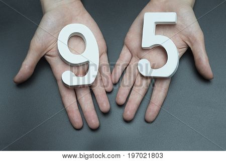 To Female Hands The Figure Of Ninety-five.