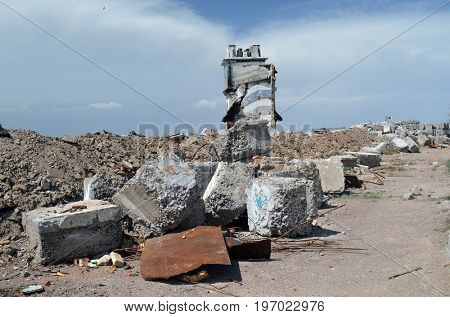 Area 35.(Ploshadka 35 ru.)Sary Shagan.Former Soviet  anti-ballistic missile testing range.Kazakhstan.May 6, 2017.Sary Shagan.Kazakhstan