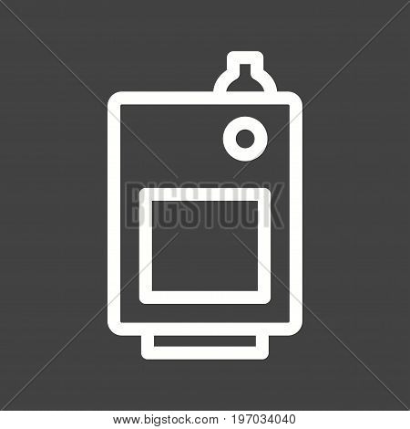 Boiler, fuel, solid icon vector image. Can also be used for Climatic Equipment. Suitable for use on web apps, mobile apps and print media.