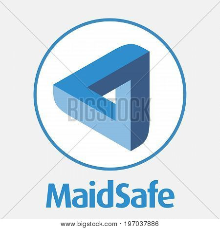 MaidSafe (MAID) decentralized blockchain  criptocurrency network vector logo.