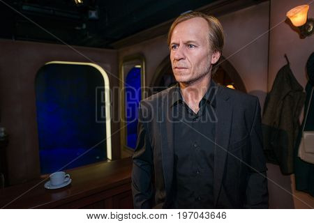 Prague, Czech republic, July 22, 2017: Karel Roden in Grevin museum of the wax figures in Prague.