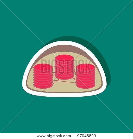 paper sticker on stylish background chloroplast medical