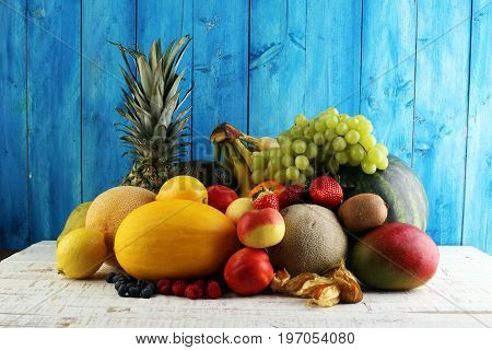 Fresh Fruits.mixed Fruits Background.healthy Eating, Dieting, Love Fruits.