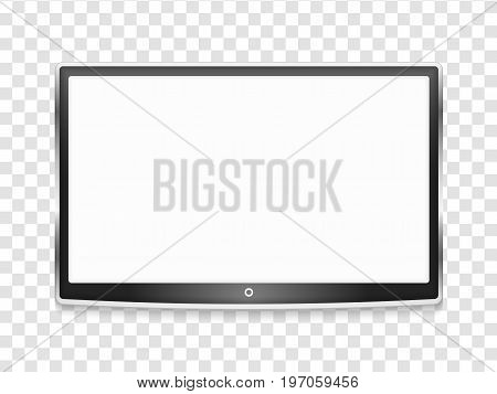 Modern LCD TV screen, vector eps10 illustration