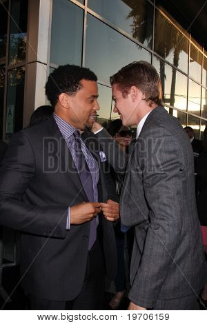 LOS ANGELES - AUGUST 4:  Michael Ealy & Hayden Christensen. arrives at the 