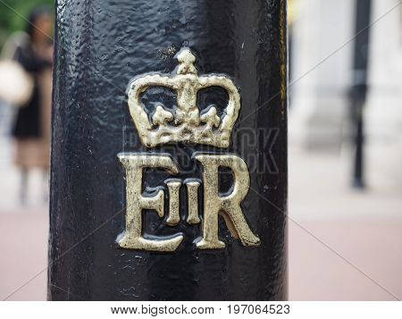 Royal Cypher Of The Queen In London