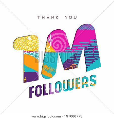 1 Million Internet Follower Number Thank You Card