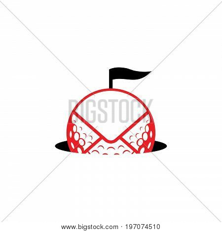 Golf mail icon in trendy flat style isolated on white background. Symbol for your web site design, logo, app, UI. Vector illustration