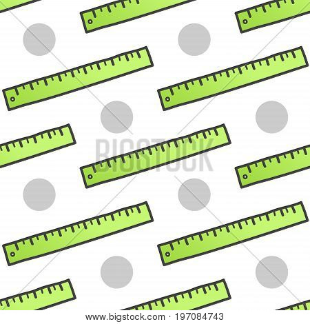Back To School Seamless Pattern, Ruler