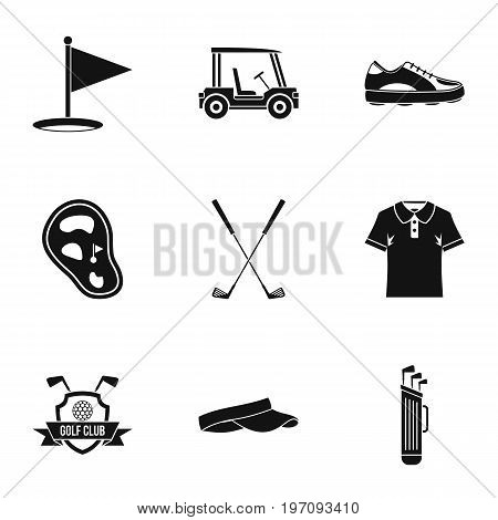 Championship golf icons set. Simple set of 9 championship golf vector icons for web isolated on white background