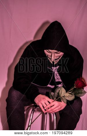 v of vendetta mask cosplay rose guy