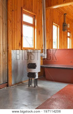 Novosibirsk Museum of railway equipment in Novosibirsk Siberia Russia - July 7 2017: the interior of an old passenger rail car