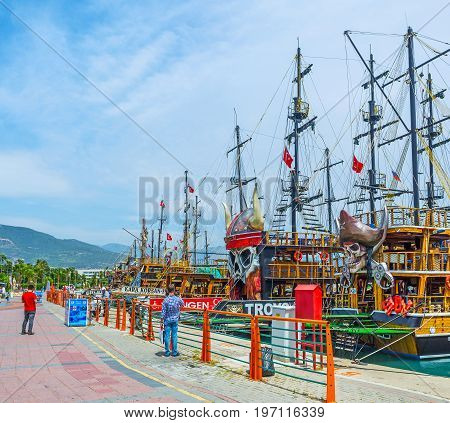 The Pirate Ships In Alanya Port