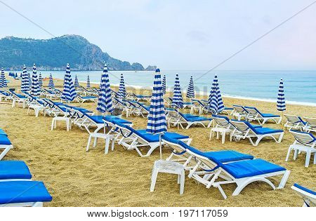 Morning On Kleopatra Beach Of Alanya