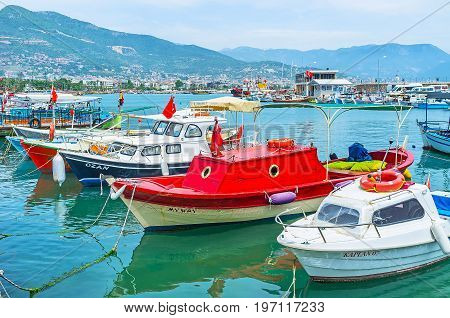 The Small Boats In Alanya Port