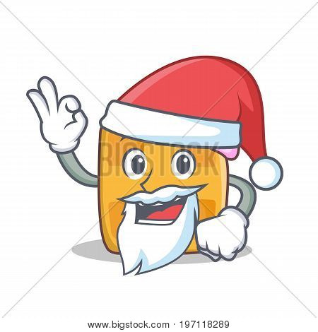 Santa waffle character cartoon design vector illustration