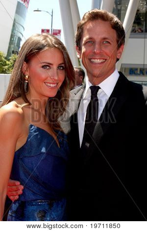 LOS ANGELES - 21 de agosto: Seth Meyers chega 2010 criativo Primetime Emmy Awards no Nokia Theat