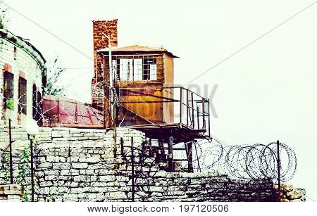 View on whatchtower of prison Patarei in Tallinn - Estonia