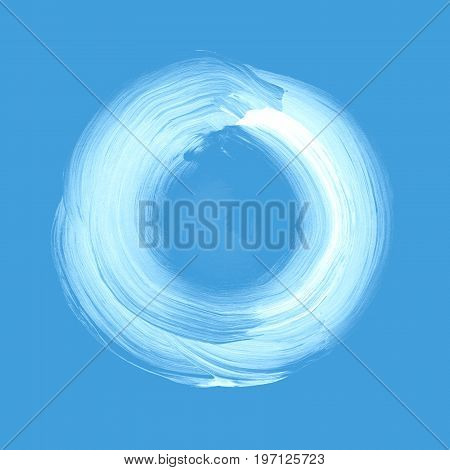 Abstract Geometrical Blue And White Fractal.