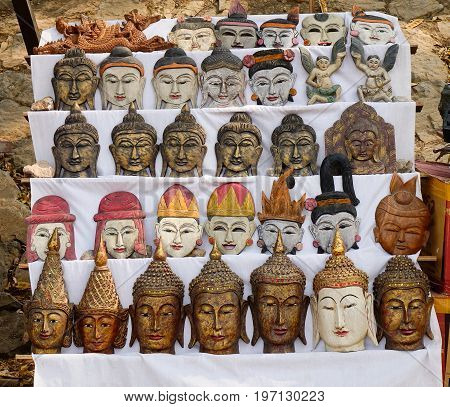 Souvenirs For Sale At The Shop In Bagan, Myanmar
