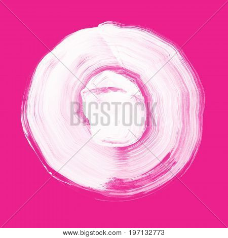 Abstract Circle Acrylic And Watercolor Painted Background.