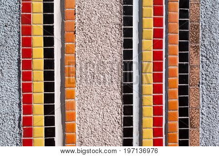 Fragment of wall mosaic background for graphic design.