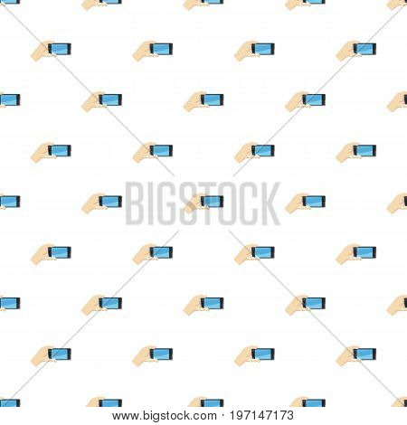 Selfie with mobile smart phone pattern seamless repeat in cartoon style vector illustration