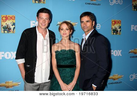 Los Angeles Sep 7: Cory Monteith, Jayma Mays, & John Stamos bei der Glee Premiere kommt screenin