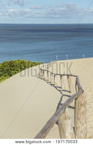 A beautiful sand dunes in a Neringa National park. Travel photo