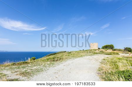 Montgo tower was used to protect the fishermen from piracy, built in 1598. Located on the top of Montgo Hill, which provide magnificent views of the Mediterranean sea and the Costa Brava in Spain
